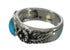 Southwest Turquoise Sterling Silver Flower Ring Size 5-1/2 YX90661